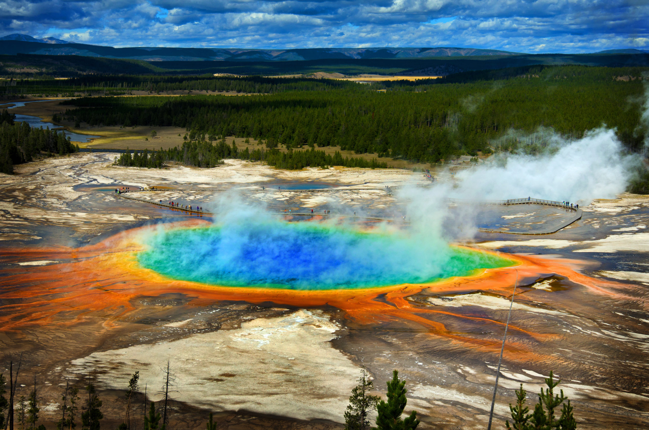 Grand Prismatic Pool near one of the top RV parks in Yellowstone National Park